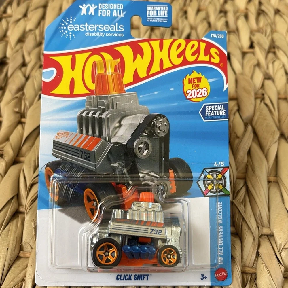 Hot Wheels Click Shift EasterSeals Fidget Sensory Toy Hotwheels Car New 2026